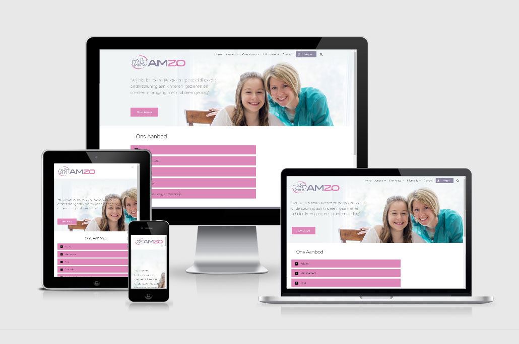 Wordpress website Amzo begeleiding kinderen