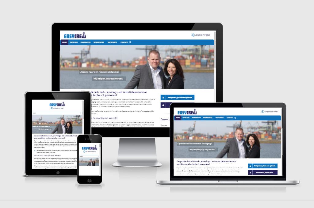 Wordpress website Easycrew scheepvaartpersoneel