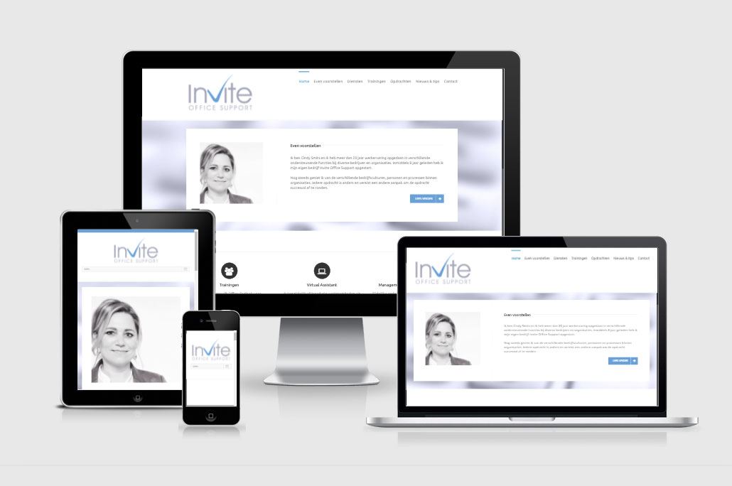 Wordpress website voor Invite Office support