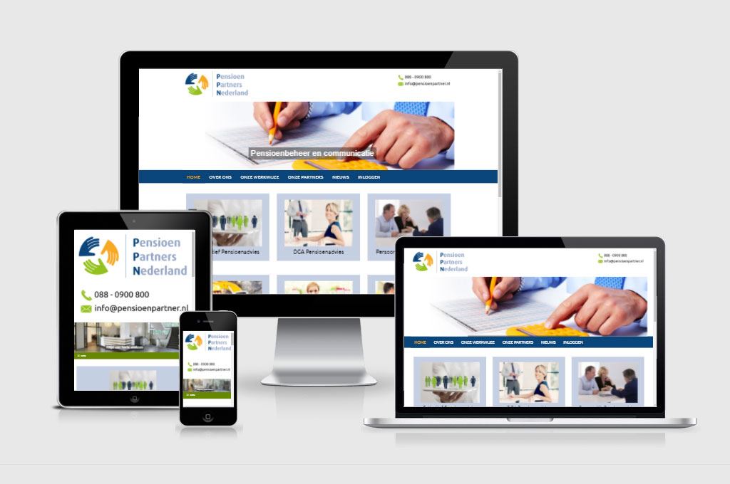 Wordpress website voor organisatie die zich richt op pensioenadvies en bemiddeling