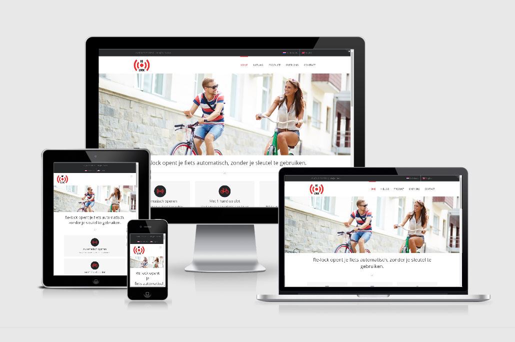 Wordpress website Re Lock, automatische fietsopener