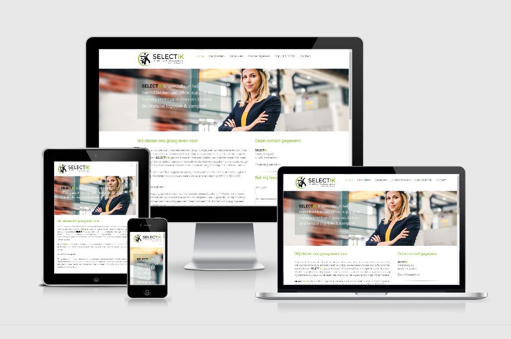 Wordpress website voor Selectik personeelsbemiddeling