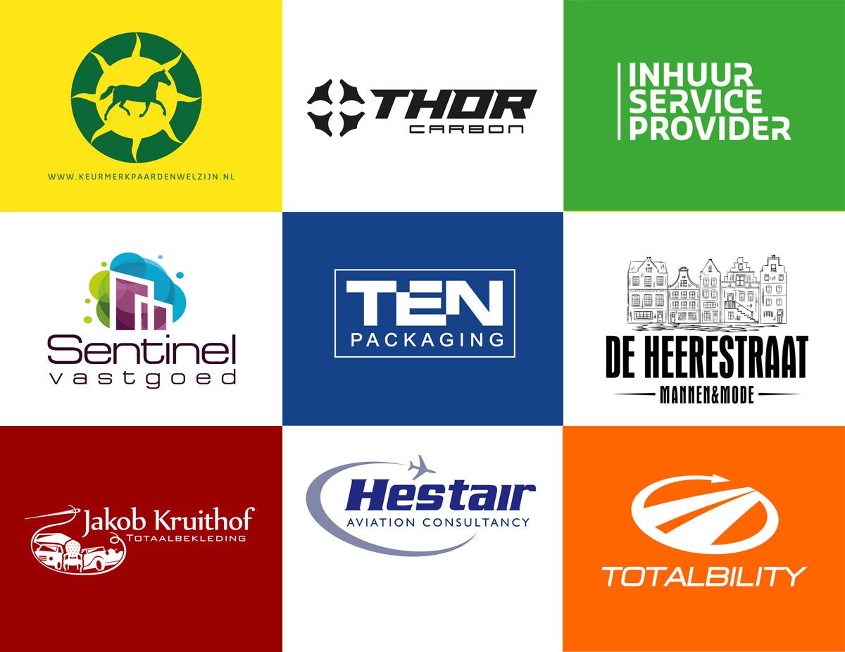 Compilatie van logo's - portfolio Maak reclame