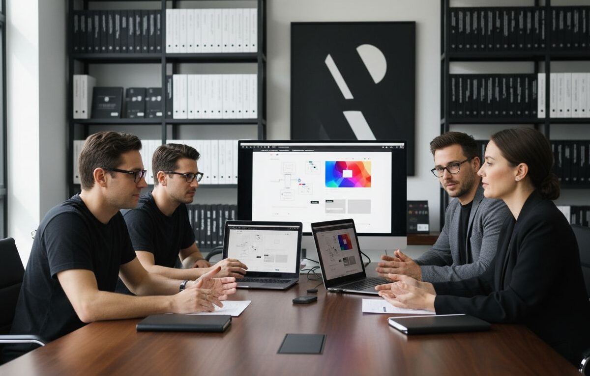 De rol van webdesign wordt besproken in team