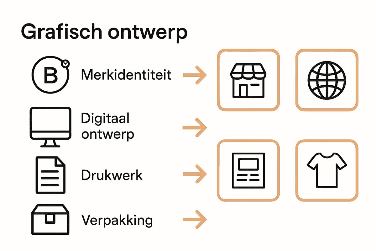 Infographic toonaangevende vormen grafisch ontwerp